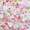 LibiIine 100pcs Mix Lots White Flatback Resin Buttons Flat Back Scrapbooking Resin Flatback Craft (White) view 1