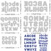 BENECREAT 5 Styles Alphabet Cutting Dies, 26 Letter Dies Uppercase Lowercase Letters Number Carbon Steel Embossing Stencils for DIY Scrapbooking, Card Making, 0.8mm Thick view 2