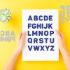 BENECREAT 5 Styles Alphabet Cutting Dies, 26 Letter Dies Uppercase Lowercase Letters Number Carbon Steel Embossing Stencils for DIY Scrapbooking, Card Making, 0.8mm Thick view 4