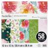 Recollections 58 Sheets 12" x 12" Florals Paper Pad - Acid Free Paper for Scrapbooks, Invitations, Greeting Cards, and Arts & Crafts - 1 Pack view 1