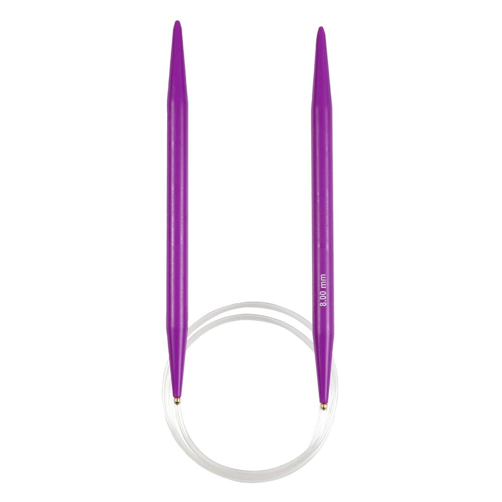 29" Plastic Circular Knitting Needles by Loops & Threads - US 11 / 8mm Knitting Needles for Yarn - 1 Pack