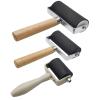 3 Pack Rubber Brayer Roller,1.4/2.4/4 Inch Hard Rubber Brayer Rollers,Art Craft Roller for Printmaking,Ink,Wallpapers Stamping Gluing view 1