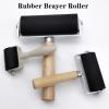 3 Pack Rubber Brayer Roller,1.4/2.4/4 Inch Hard Rubber Brayer Rollers,Art Craft Roller for Printmaking,Ink,Wallpapers Stamping Gluing view 3