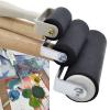 3 Pack Rubber Brayer Roller,1.4/2.4/4 Inch Hard Rubber Brayer Rollers,Art Craft Roller for Printmaking,Ink,Wallpapers Stamping Gluing view 4
