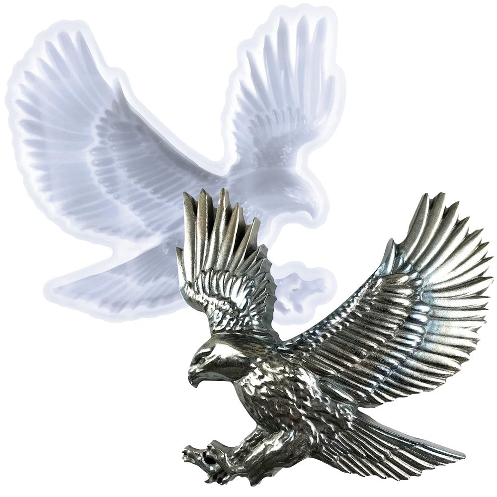 Eagle Resin Silicone Mold, 3D Animal Epoxy Resin Mold Large Animals Statue Making Epoxy Casting Mould Wall Desktop,Cabinets Decor Home Office Craft Art Decor (Eagle)