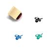 Snake Wooden Rubber Stamp No. 50 (0.5" x 0.5") view 1