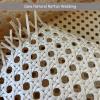Natural Rattan Cane Pole Wrap Webbing Roll, Caning Material Fabric for Furniture, Open Pre-Woven Wicker Cane Webbing Net, Woven Rattan Sheets for Decor Chair Cabinet Ceiling Caning DIY Projects (Size view 2