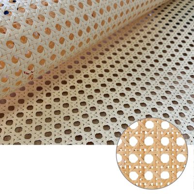 Natural Rattan Cane Pole Wrap Webbing Roll, Caning Material Fabric for Furniture, Open Pre-Woven Wicker Cane Webbing Net, Woven Rattan Sheets for Decor Chair Cabinet Ceiling Caning DIY Projects (Size