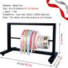 Craft Room Organiser Display Display Stand Small Craft Ribbon Organizer Rack, Metal Tabletop Chiffon Band Storage Holder Stand for Vinyl Roll/Stain Ribbon, Wrapping Band Display Stand view 2