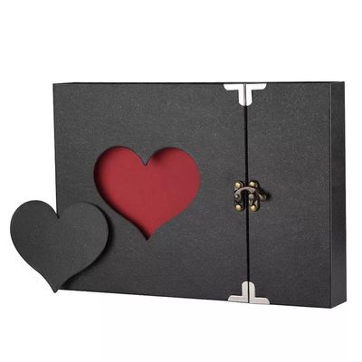TATSEN Photo Album A4 DIY Scrapbook Vintage Love Heart Black Pages Anniversary Wedding Scrapbooking Album Kits Photoalbum (Color : D, Size : 10.6x7.1 inch)