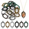 COHEALI Alloy Oval Bezel Pendant Trays 1.57X0.78In Blank Jewelry Blanks for Diy Craft Necklaces Bracelets Charms Making view 1