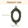 COHEALI Alloy Oval Bezel Pendant Trays 1.57X0.78In Blank Jewelry Blanks for Diy Craft Necklaces Bracelets Charms Making view 2