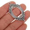 COHEALI Alloy Oval Bezel Pendant Trays 1.57X0.78In Blank Jewelry Blanks for Diy Craft Necklaces Bracelets Charms Making view 4