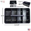 Enjoy Organizer -Extra Large Big Portable Carry Caddy, Cleaning Basket, 8 Compartments Portable Basket with Handle Storage Organizer Stackable Made in USA (2 PACK, Black) view 3