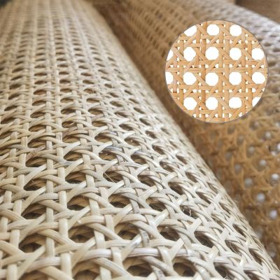 Open Rattan Webbing Roll for Furniture, Natural Rattan Fabric Material, Pre-Woven Wicker Cane Woven Rattan Sheets Net, Rattan Fabric for Furniture Decor, Chair Caning Supplies, Caning DIY Projects (S