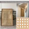 Open Rattan Webbing Roll for Furniture, Natural Rattan Fabric Material, Pre-Woven Wicker Cane Woven Rattan Sheets Net, Rattan Fabric for Furniture Decor, Chair Caning Supplies, Caning DIY Projects (S view 2