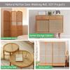 Open Rattan Webbing Roll for Furniture, Natural Rattan Fabric Material, Pre-Woven Wicker Cane Woven Rattan Sheets Net, Rattan Fabric for Furniture Decor, Chair Caning Supplies, Caning DIY Projects (S view 4