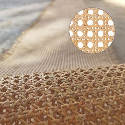Open Rattan Webbing Roll for Furniture, Natural Rattan Fabric Material, Pre-Woven Wicker Cane Woven Rattan Sheets Net, Rattan Fabric for Furniture Decor, Chair Caning Supplies, Caning DIY Projects (S