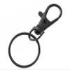 MAHAVIMOKSA 100pcs/50Sets Lobster Clasps Claw Swivel Trigger Clips Snap Hooks with Key Rings for DIY Craft Lanyard Keychain (Black) view 1