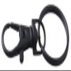 MAHAVIMOKSA 100pcs/50Sets Lobster Clasps Claw Swivel Trigger Clips Snap Hooks with Key Rings for DIY Craft Lanyard Keychain (Black) view 2