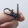 MAHAVIMOKSA 100pcs/50Sets Lobster Clasps Claw Swivel Trigger Clips Snap Hooks with Key Rings for DIY Craft Lanyard Keychain (Black) view 3
