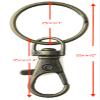 MAHAVIMOKSA 100pcs/50Sets Lobster Clasps Claw Swivel Trigger Clips Snap Hooks with Key Rings for DIY Craft Lanyard Keychain (Black) view 4