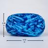 3 Skein Fancy T-Shirt Yarn, Tshirt Fabric Crochet Yarn for Crocheting Bag/Craft Project/Home Decor, 3.3oz/100g, 30yd/27m (5# Dark&Light Blue) view 3
