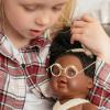 NUOBESTY 10pcs Mini Doll Glasses Metal Wire Rim Glasses Frameless Lens Doll Dress up Eyeglasses Tiny Costume Accessories Golden 37mm view 2