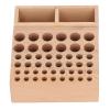 Leather Holder Tool, 46 Holes Multifunctional Wooden Leather Craft Tools Rack Leathercraft Craft Tool Rack with 2 Grid for Leather Working Making Punch Tools Organizer Storage Stand Gift view 2