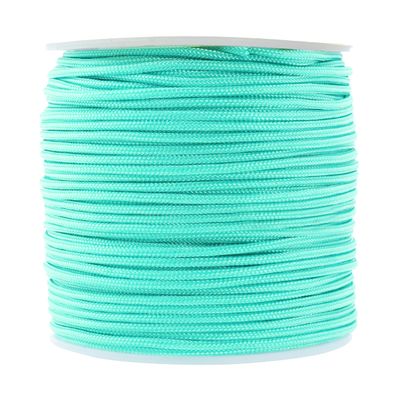 Mandala Crafts Nylon Satin Cord for Jewelry Making - 1.5mm 65 Yards Nylon Teal Strings Rattail Chinese Knotting Cord for Bracelets Making