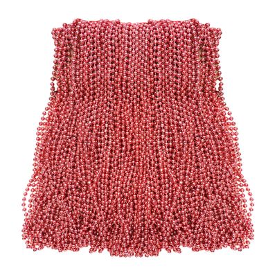 THE MARDI GRAS KREWE - Beads Necklaces Mardi Gras 72 Pack, 6 Dozen 33" 7mm - Party Favors, Parades, Bulk Decorations, Costumes, Festivals, Events - Light Red