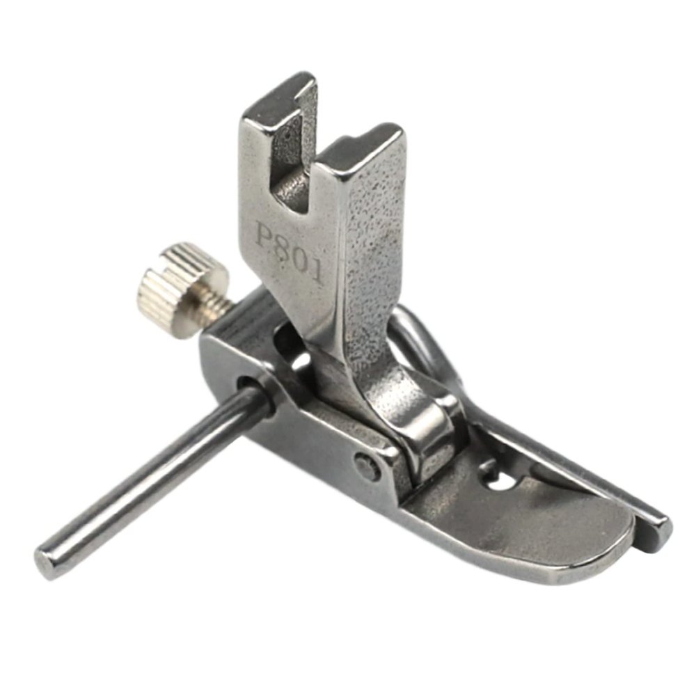 Blooy - P801 Hinged Right Guide (10mm-23mm) Narrow Zipper Presser Foot For Industrial Single Needle Lockstitch Sewing Machine Parts Quilter Feet