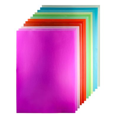 24 Sheets Metallic Foil Card Stock Paper 12 Assorted Colors Party Foil sheets Cardstock A4 250 gsm 92 lb for Card Making