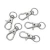 LKXHarleya 10Pcs Swivel Lobster Clasp Hooks Split Lobster Claw Clasps for DIY Craft Key Ring Jewelry Making, Rhodium, 38x17mm view 3