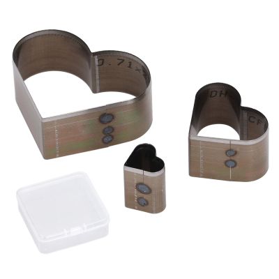 3 Pcs Leather Die Cutter, High Speed Steel Mold Heart Shape Hollow Punching Tool Corrosion Resistant, Strong and Durable with Storage Box for DIY Leather Crafts