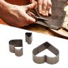 3 Pcs Leather Die Cutter, High Speed Steel Mold Heart Shape Hollow Punching Tool Corrosion Resistant, Strong and Durable with Storage Box for DIY Leather Crafts view 3