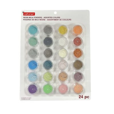 Craft Smart Mixed Color Resin Mica Powders, 24ct.