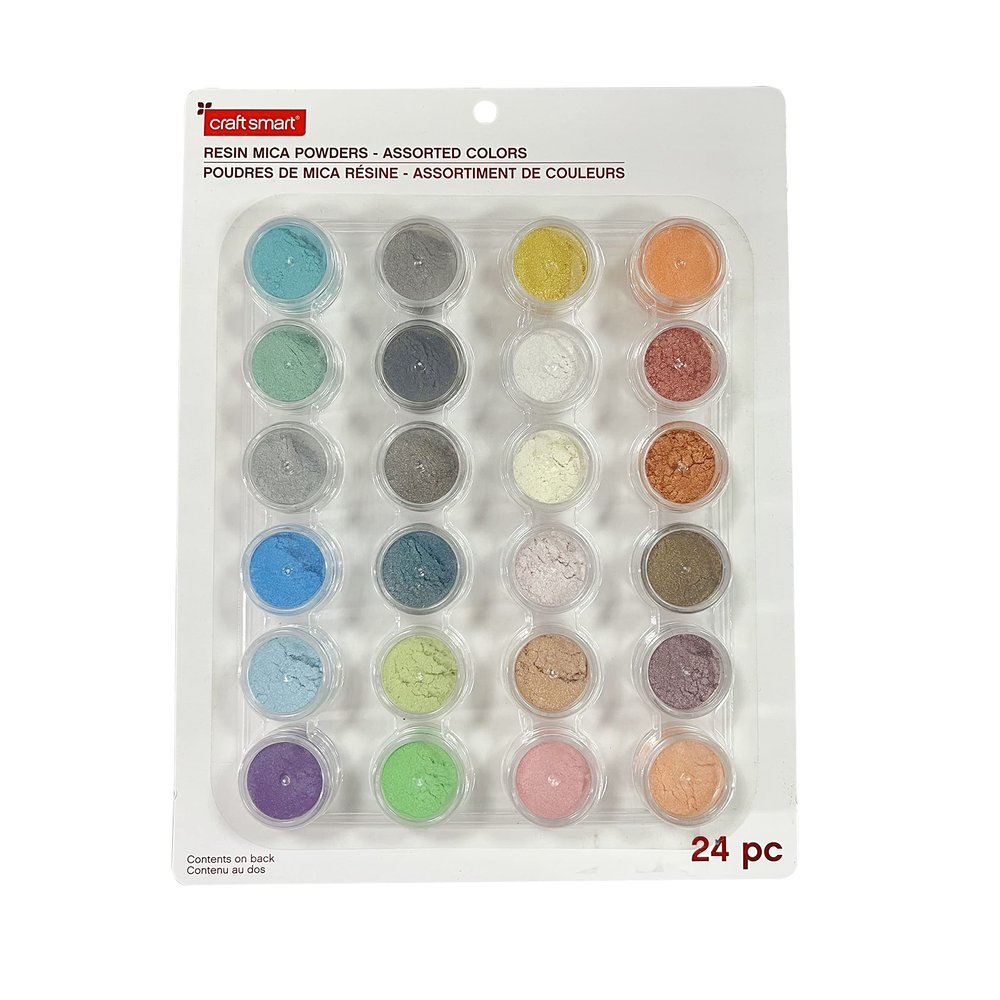 Craft Smart Mixed Color Resin Mica Powders, 24ct.