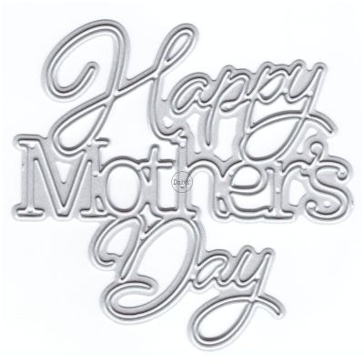 DzIxY Words Mother's Day Metal Cutting Dies for Card Making Kit Embossing Paper Die Cuts Scrapbook Machine Stencils Storage Pockets Supplies