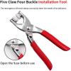 100 Sets Abruga Metal Snaps Buttons, Five Claw Buckle Installation Plier Tool Set, Snap Fastener Plier Tool, Metal Prong Snaps Buttons for Clothing Leather Crafting Sewing view 3