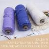 LEREATI Single Strand Macrame Cord 4mm x 110yards, Apricot 4mm Macrame Cord Natural Cotton Macrame Rope Yarn, Thick Cotton Cord for Wall Hangings, Plant Hangers, DIY Crafts, Home Decorations view 4
