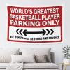 Tapestrys World'S Greatest Basketball Player Parking Only Tapestry Men Cave Decor Bar Accessories For Man Cave (Size : 75X100CM) view 1