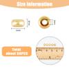 HOBBIESAY 50Pcs 5mm Real 18K Gold Plated Rondelle Beads Metal Space Beads for Summer Golden Sparkle Smooth Beads for Bracelet Keychain Earring Crafts Making, Hole 2mm view 2