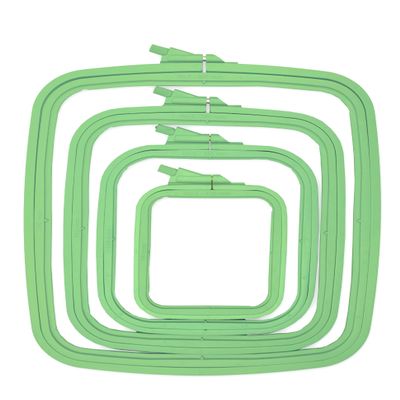 Luca-S Set of Embroidery Hoops, Set of High Quality Cross Stitch Hoops, Needlework Hoop, Stitching Hoops (Green)