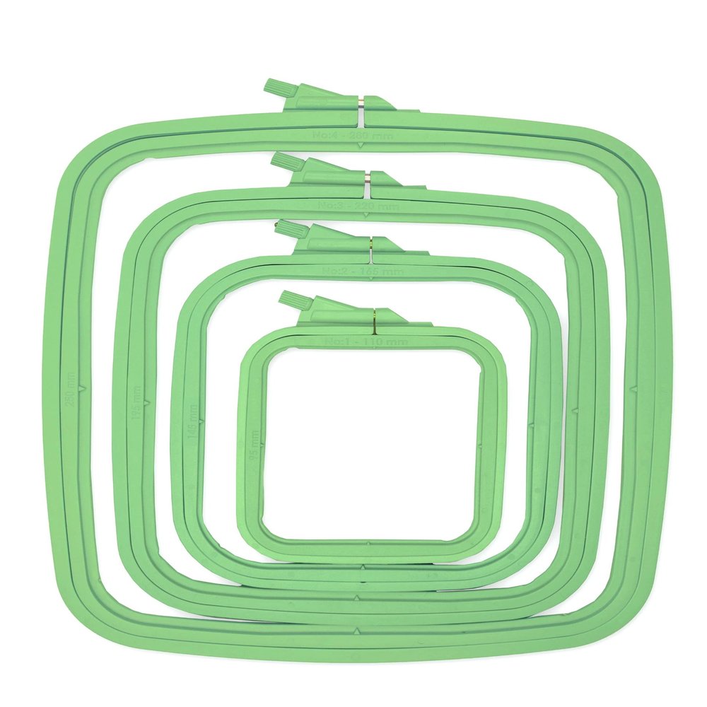 Luca-S Set of Embroidery Hoops, Set of High Quality Cross Stitch Hoops, Needlework Hoop, Stitching Hoops (Green)