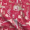 Fabric Wine Glasses Bottles Grapes Magenta Vivid Bold Bright Pink Printed on Upholstery Velvet Fabric Fat Quarter - Upholstery Home Decor Bottomweight Apparel view 1