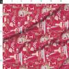 Fabric Wine Glasses Bottles Grapes Magenta Vivid Bold Bright Pink Printed on Upholstery Velvet Fabric Fat Quarter - Upholstery Home Decor Bottomweight Apparel view 2