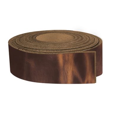 European Leather Works - Buffalo Belt Blanks 8-10 oz (3-4mm) Size: 3.25"x40" (8.3x101.6cm) - Vintage Cognac Color Full Grain Leather Belt Straps/Strips for Tooling, Holsters