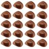 20 Pieces Mini Western Cowboy Cowgirl Hat Plastic Miniature Western Hat Cute Doll Brown Mini Western Hats for Crafts Doll Dress Up Party Accessories(Brown) view 1