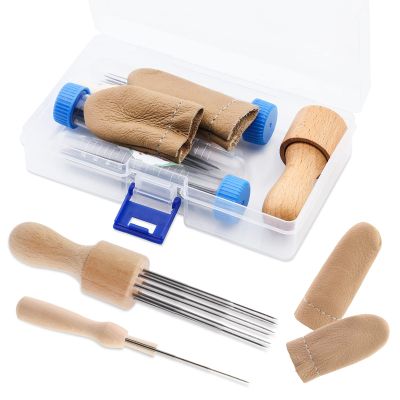 IMZAY Needle Felting Tools, Needle Felting Supplies, Needle Felting Kit with 3 Size 30 Pcs Needles Felting Needles,Wooden Handle, Finger Cots, Perfect for DIY Felting Wool Projects